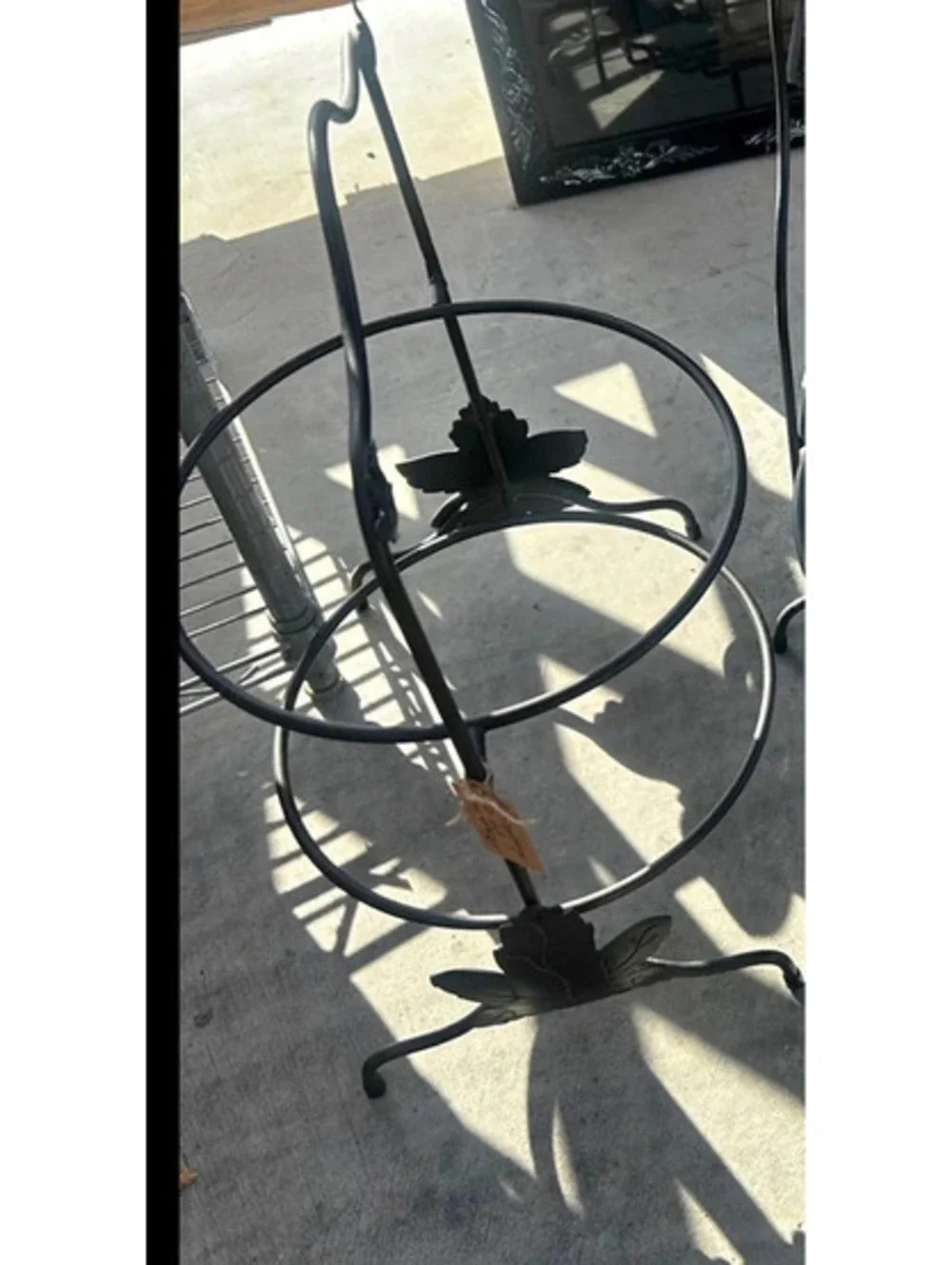 Longaberger Pie rack 2 level wrought iron